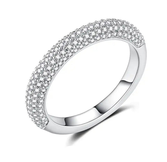 Moissanite pave band