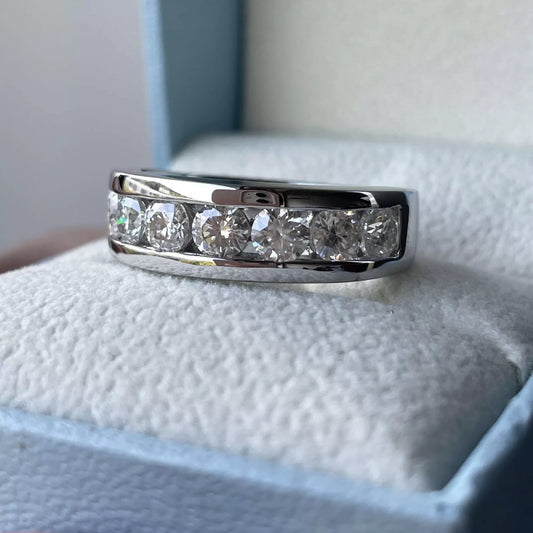 2.1ct mens Moissanite ring