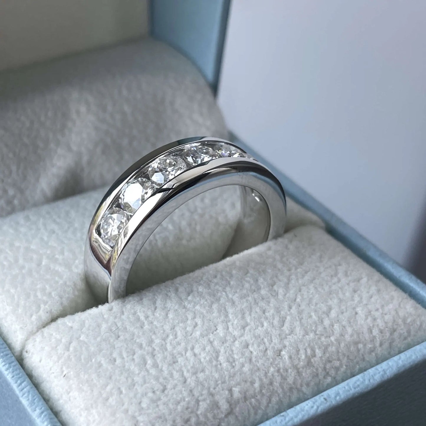 2.1ct mens Moissanite ring