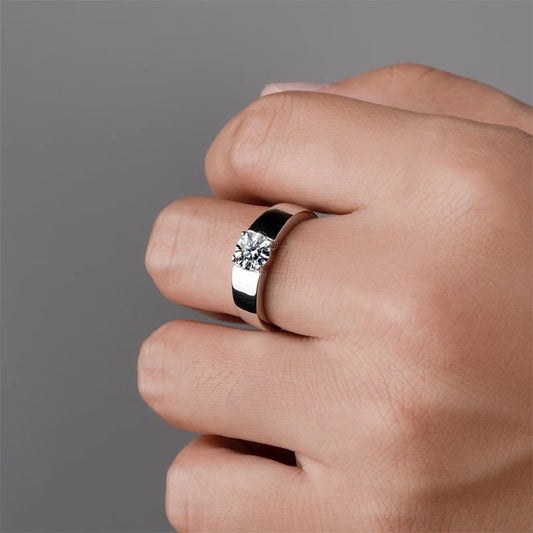 1ct mens Moissanite ring